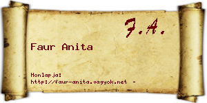 Faur Anita névjegykártya